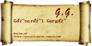 Gönczöl Gergő névjegykártya